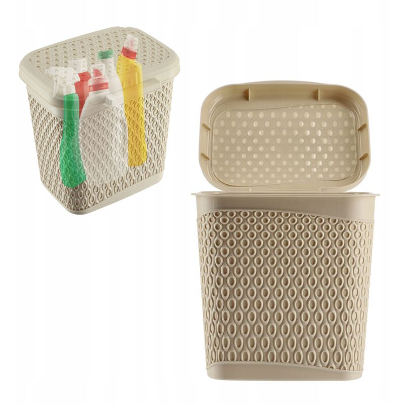 foto del prodotto kadax contenitore per capsule per bucato, contenitore per detersivo da 6 litri, beige