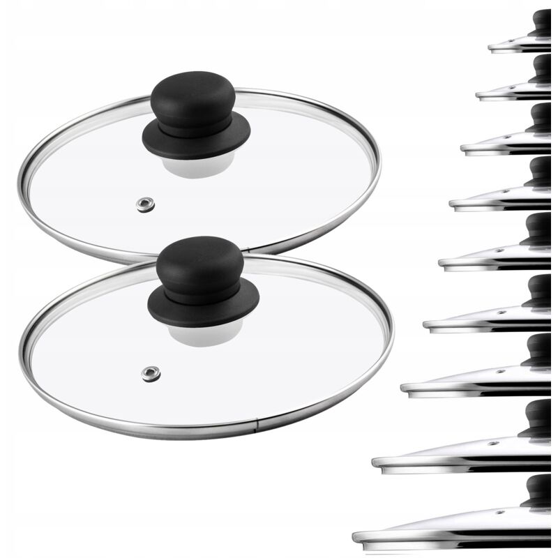 foto del prodotto kadax coperchio in vetro 24 cm resistente al calore universale 2 pz