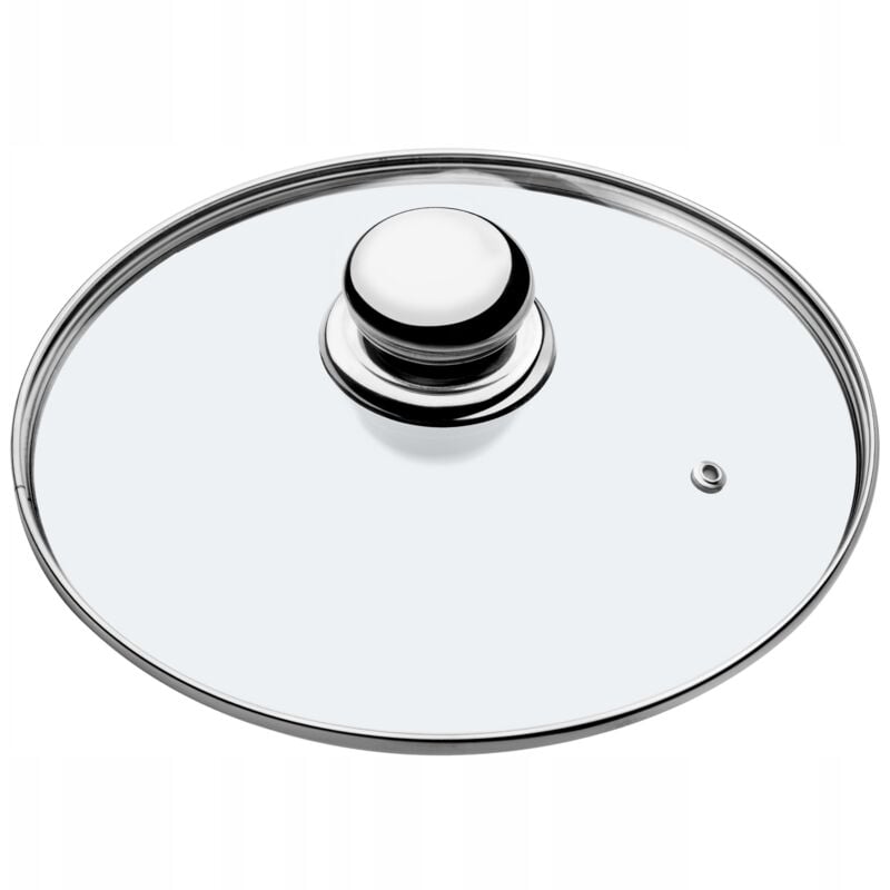 foto del prodotto kadax coperchio in vetro con manico in acciaio, accessorio culinario per valorizzare pentole, pentole e padelle durante la cottura 20 cm 