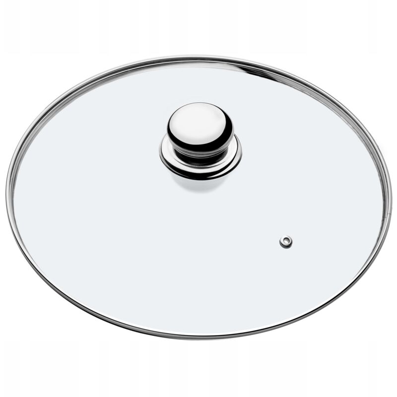foto del prodotto kadax coperchio in vetro con manico in acciaio, accessorio culinario per valorizzare pentole, pentole e padelle durante la cucina 28 cm 