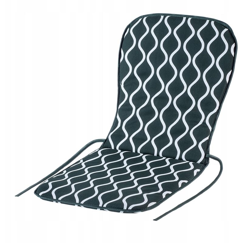 foto del prodotto kadax cuscino per sedia da giardino 74 x 38 x 2 cm, cotone, per poltrona da giardino, schienale alto, verde