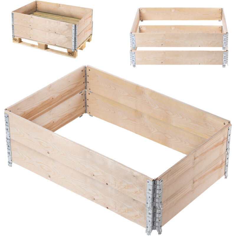 foto del prodotto kadax estensione per pallet in legno 120x80cm letto per pallet contenitore confezione da 2 pz