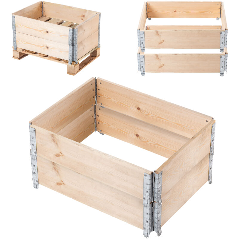foto del prodotto kadax estensione per pallet in legno 60x80cm letto contenitore per pallet confezione 2pz