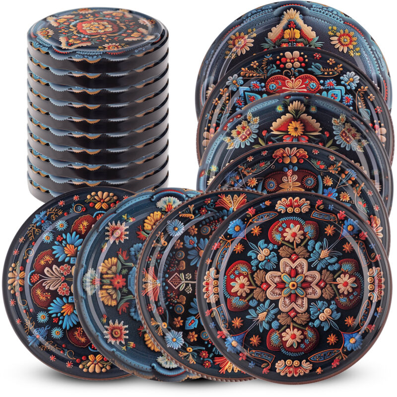 foto del prodotto kadax fi82 tappi per barattoli, tappi per barattoli, coperchi, miele, 10 pezzi, 6 clip