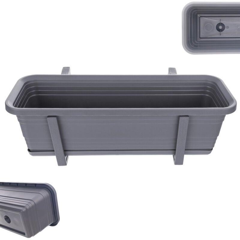 foto del prodotto kadax fioriera per balcone fioriera supporti per vasi da fiori 50 cm ringhiera per balcone