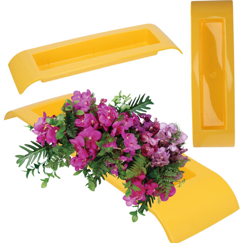 foto del prodotto kadax ikebana vaso da fiori ikebana in plastica vaso da fiori giapponese porta girasoli vaso ikebana dimensioni 47 cm giallo