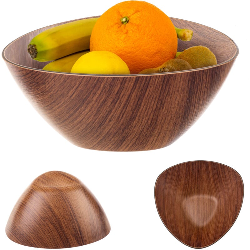 foto del prodotto kadax insalatiera ciotola in plastica 20 cm per insalate frutta snack ciotola triangolare