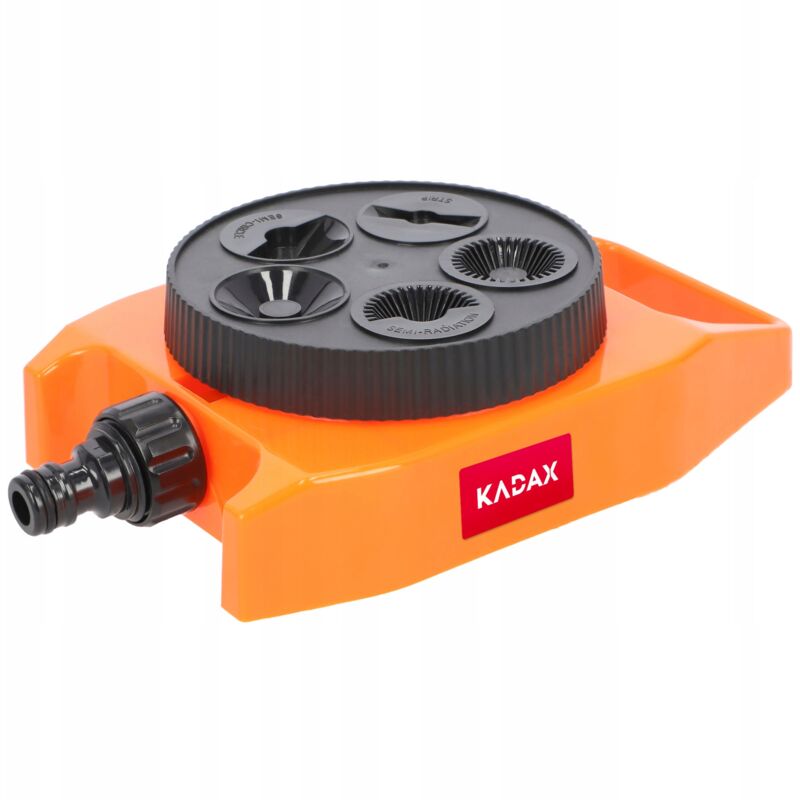 foto del prodotto kadax irrigatore statico da giardino in plastica abs con cinque funzioni di irrigazione per fiori da giardino arancione 