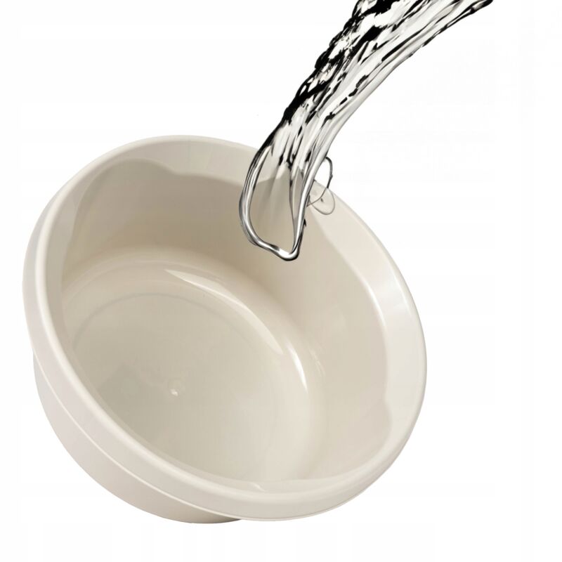 foto del prodotto kadax lavabo in plastica opaca ciotola rotonda lavabo per acqua per uso domestico resistente crema multiuso 20l