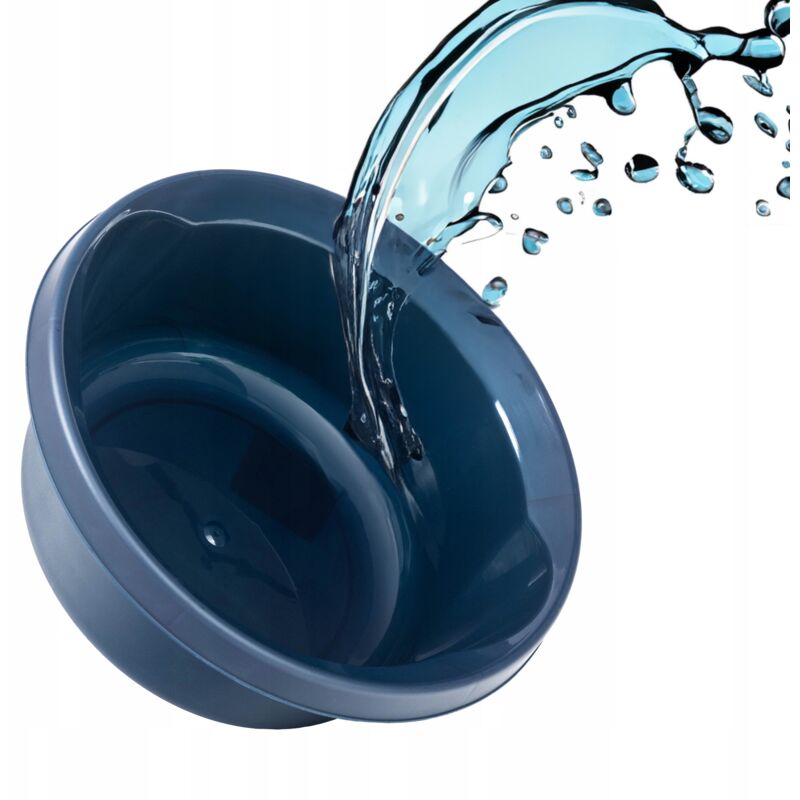 foto del prodotto kadax lavabo rotondo plastica opaca, robusto, bagno, versatile, blu navy, 20 litri