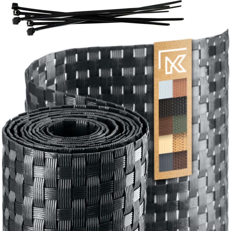foto del prodotto kadax nastro di recinzione antracite per pannelli di recinzione 19 cm 2,55 m copertura per recinzione