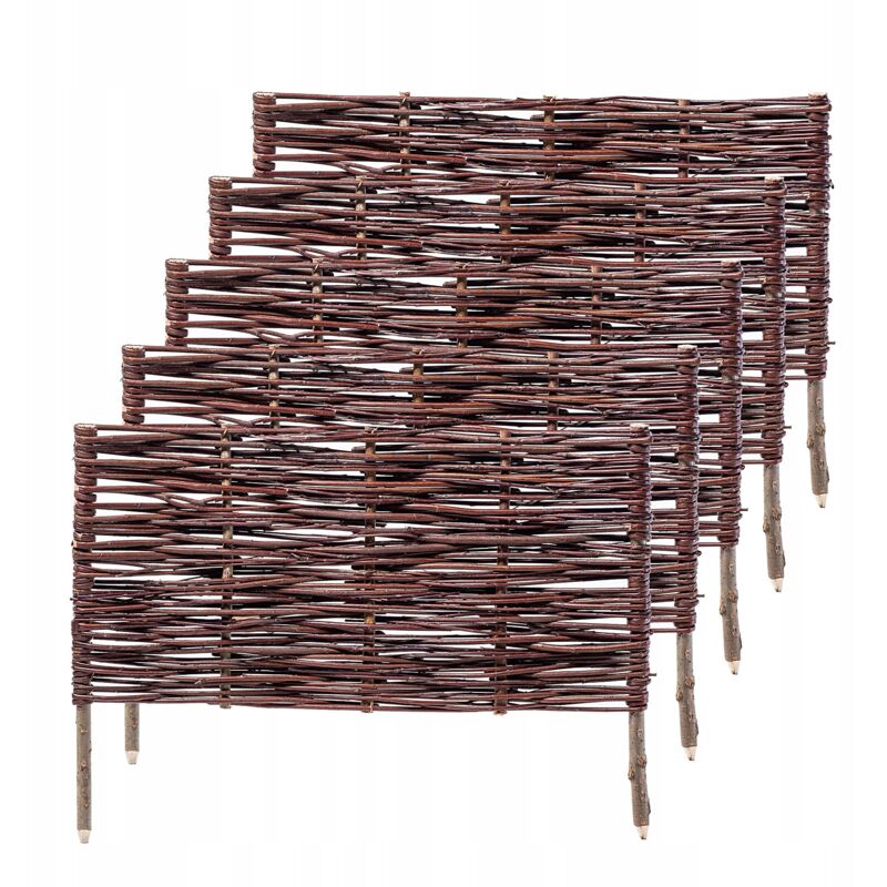 foto del prodotto kadax palizzata in vimini naturale per giardino, recinzioni decorative per delimitare, decorare e valorizzare il tuo spazio esterno 60 x 40 cm, set
