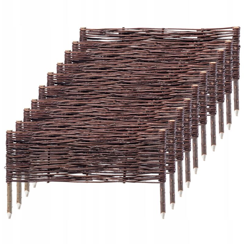 foto del prodotto kadax palizzate in vimini naturale per giardino, recinzioni decorative per delimitare, decorare e valorizzare il tuo spazio esterno 60 x 20 cm,