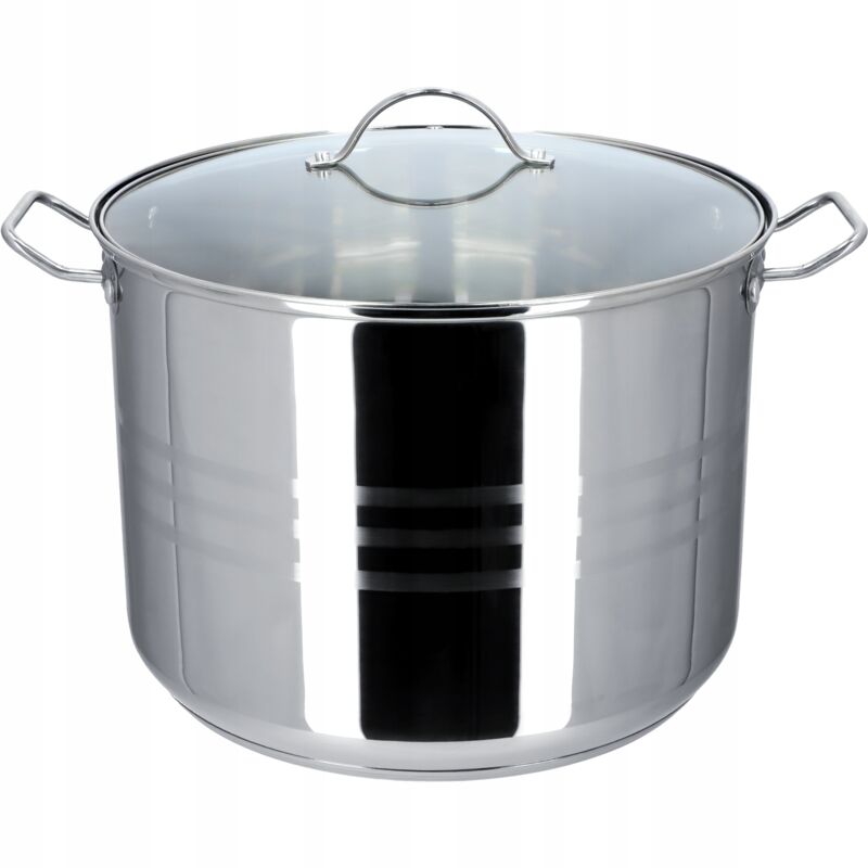 foto del prodotto kadax pentola in acciaio con coperchio a induzione 34 cm 21 l