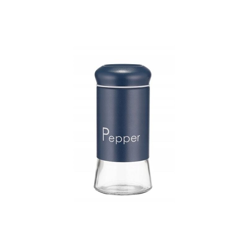 foto del prodotto kadax - pepe shaker 150 ml, dispenser per spezie in plastica e vetro con coperchio ermetico, accessorio da cucina (blu navy)