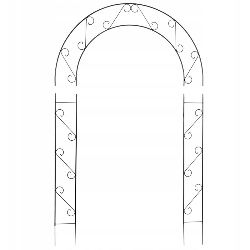 foto del prodotto kadax pergola da giardino ad arco in acciaio per piante rampicanti di rose arcobaleno 160 cm altezza 240 cm