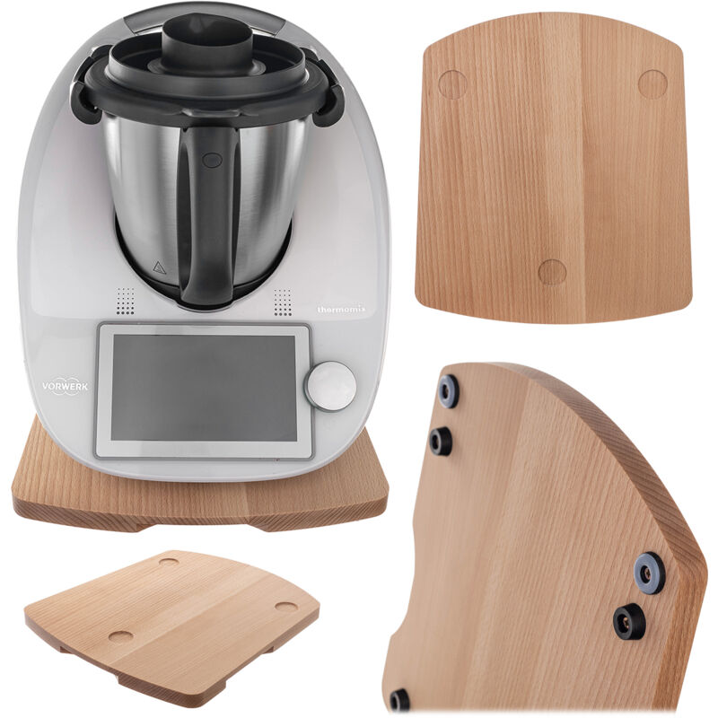 foto del prodotto kadax piano supporto per bimby bimby tm6 tm5 in legno di faggio 34x28 cm