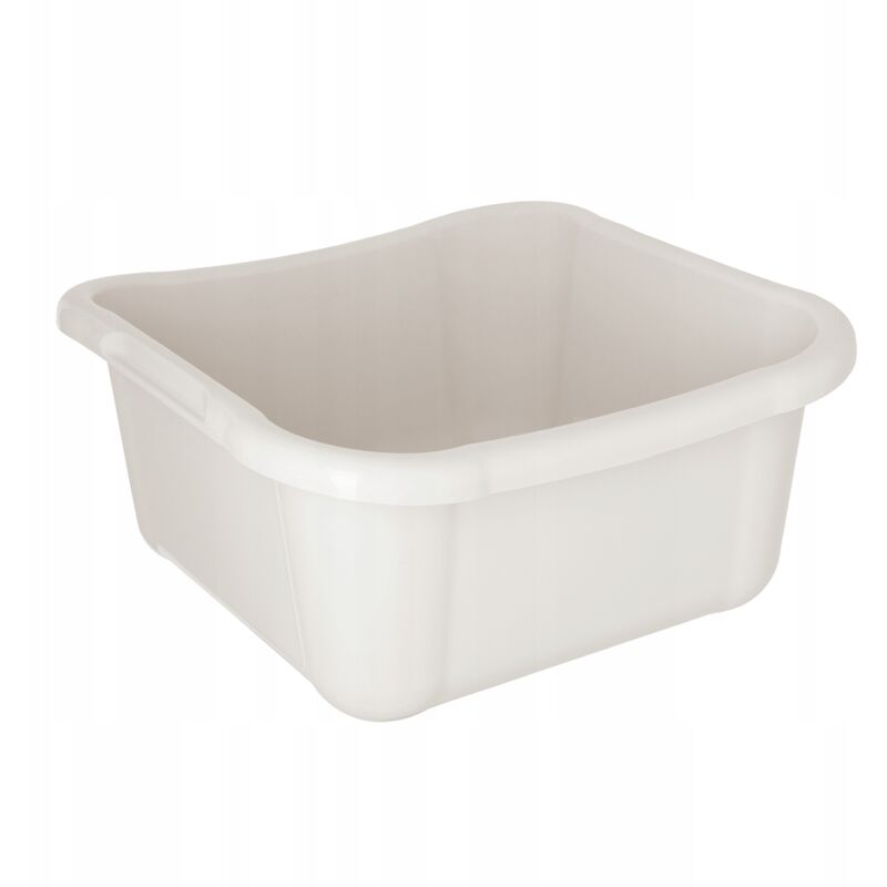 foto del prodotto kadax portabiancheria rettangolare, robusto, con comode maniglie, contenitore portaoggetti, contenitore per pulizia compatto, bianco, 12 litri