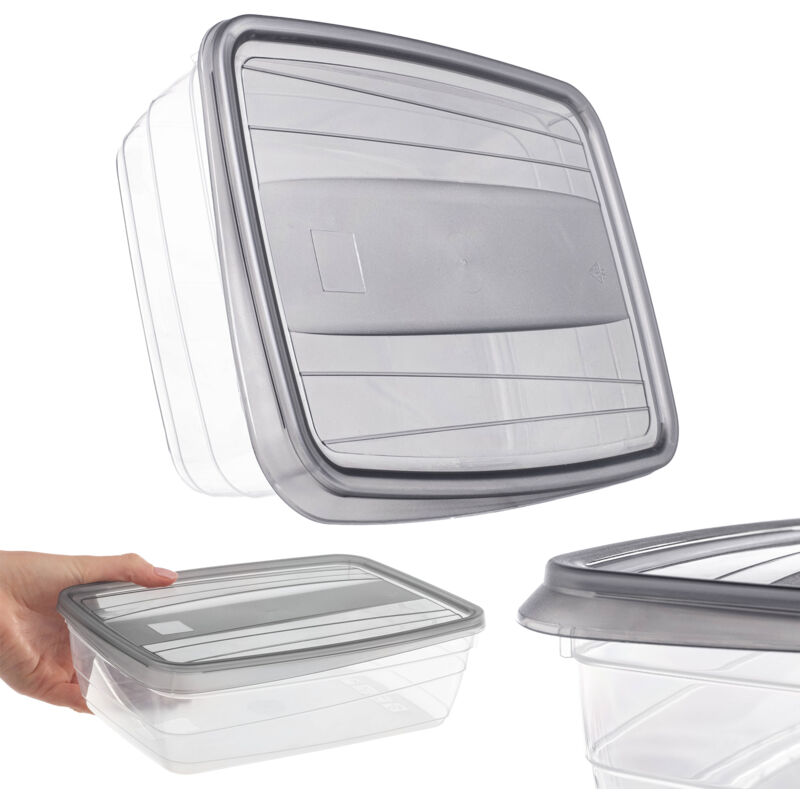 foto del prodotto kadax portapranzo per contenitori per alimenti portapranzo da 1,75 litri con set di coperchi