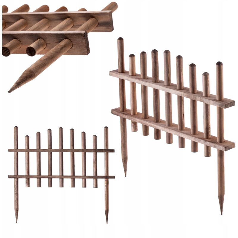foto del prodotto kadax recinzione da giardino in legno palizzata, bordo da giardino, 60 x 35 cm, in legno di pino