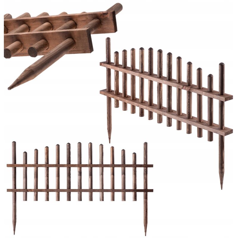 foto del prodotto kadax recinzione da giardino in legno palizzata, bordo da giardino, 85 x 35 cm, in legno di pino