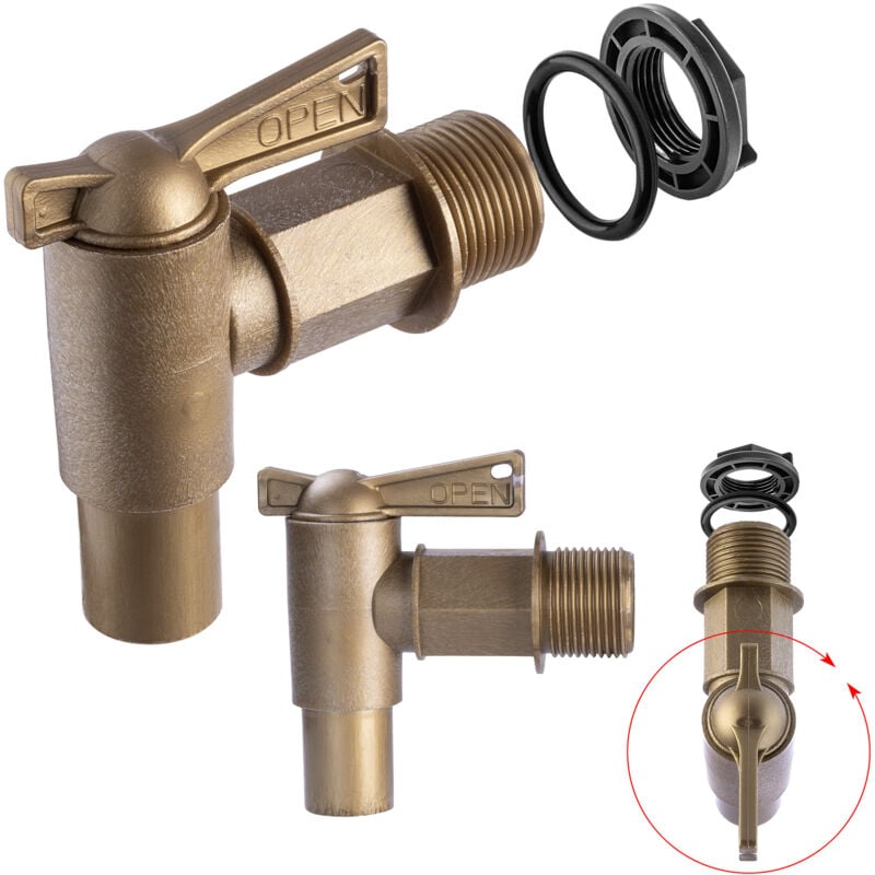 foto del prodotto kadax rubinetto per serbatoio, connettore per valvola, canna doccia a pioggia 3 4 per contenitore