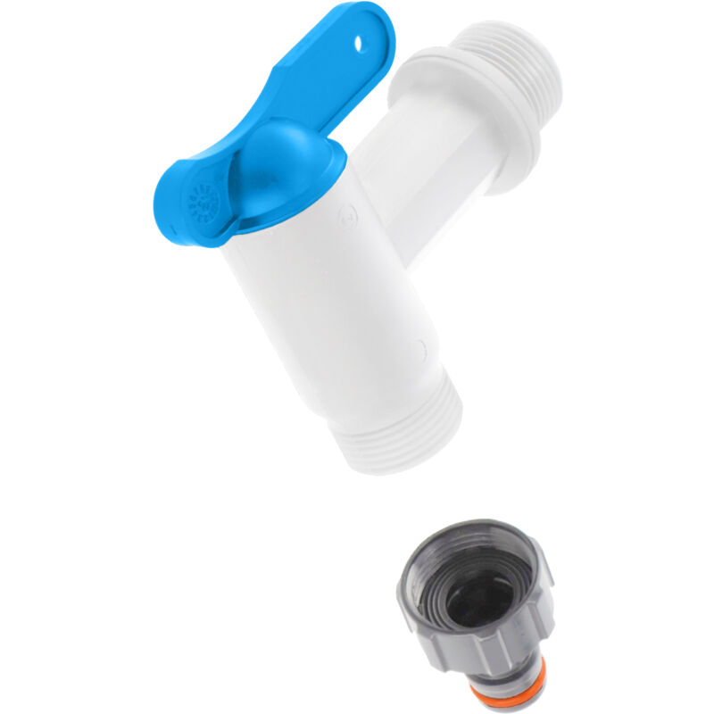 foto del prodotto kadax rubinetto valvola rubinetto connettore 3 4 nipplo per tubi flessibili del serbatoio dell acqua piovana