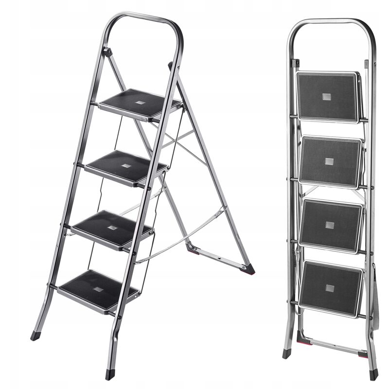 foto del prodotto kadax scala a 4 gradini 150 kg stepwise home pieghevole in acciaio