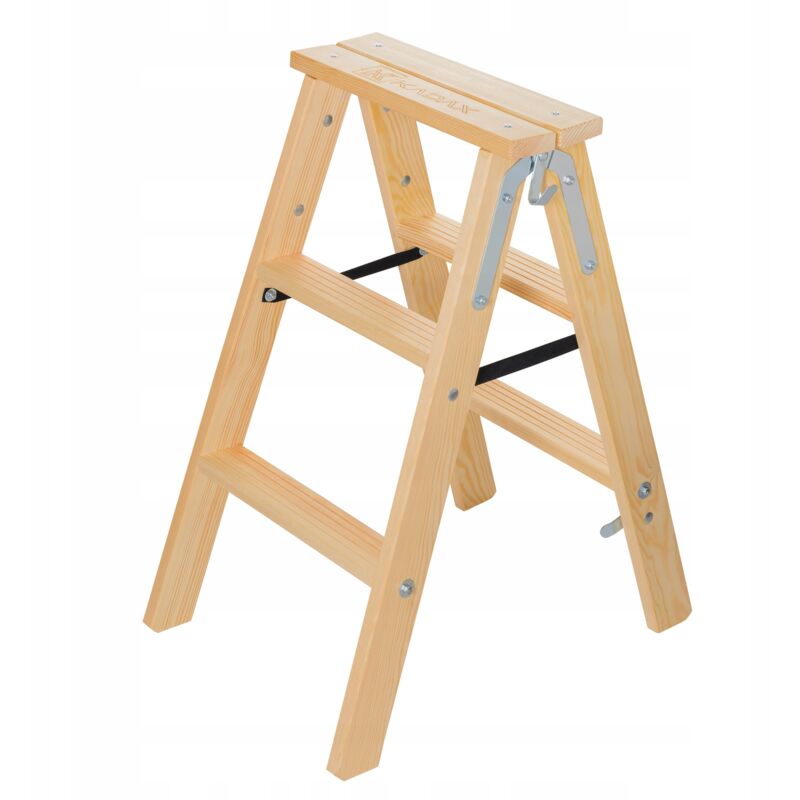 foto del prodotto kadax scala da pittura in legno allungabile 2x3 gradini, pieghevole, bifacciale