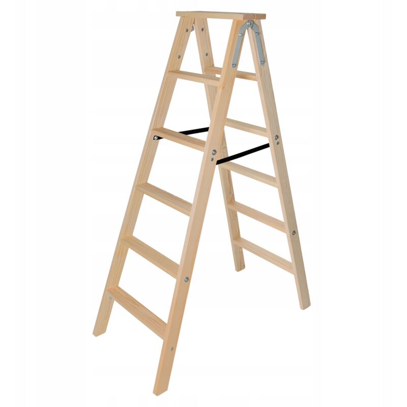 foto del prodotto kadax scala da pittura in legno allungabile 2x6 gradini, pieghevole, bifacciale