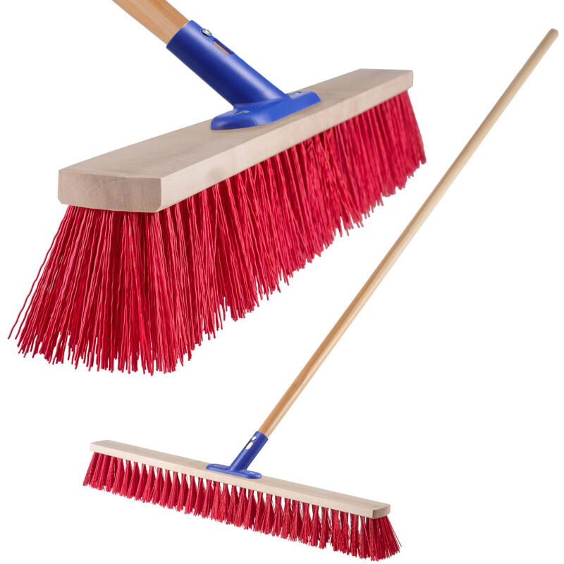 foto del prodotto kadax scopa street brush da 80 cm in nylon con bastone largo 160 cm