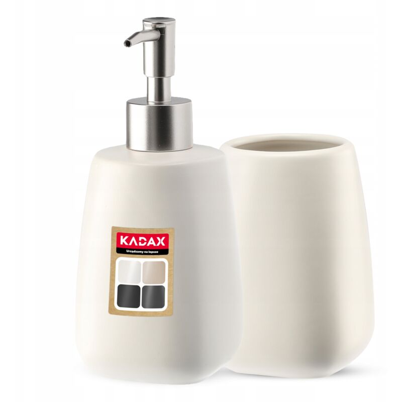 foto del prodotto kadax set bagno bianco dispenser tazza