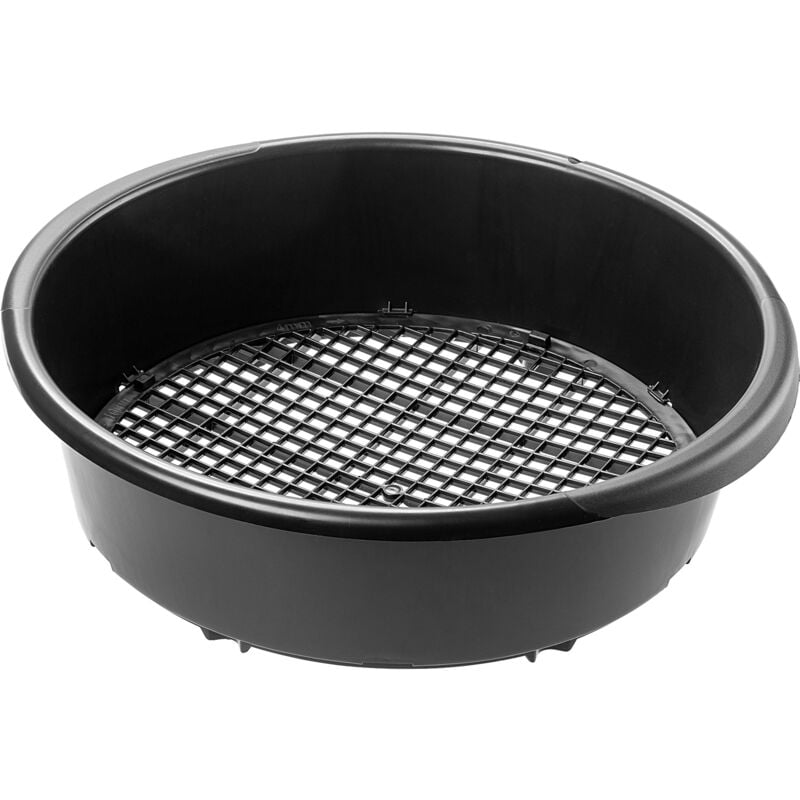 foto del prodotto kadax setaccio da giardino in plastica regolabile rotondo, per sabbia, compost, terra e pietre, con regolazione manuale del setaccio rotondo 