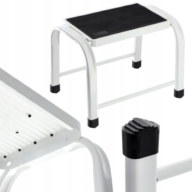 foto del prodotto kadax sgabello con gradino in acciaio con piedini antiscivolo, scaletta con struttura robusta e sicura per un comodo accesso alle altezze 1