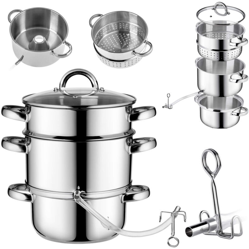 foto del prodotto kadax spremiagrumi pentola 5l acciaio inossidabile vapore per induzione acciaio gas induzione 3in1