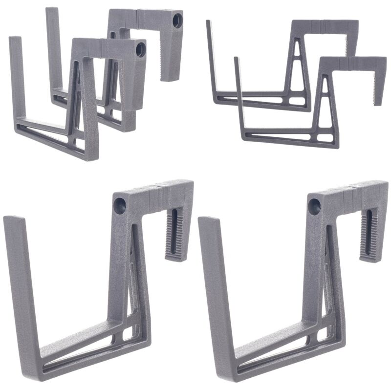 foto del prodotto kadax staffe per fioriera da balcone in plastica, confezione da 2, senza foratura, ganci e staffe regolabili per fioriera, balcone, antracite