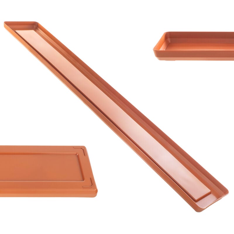 foto del prodotto kadax - supporto per vaso da fiori vassoio rettangolare in plastica brick, 80 cm