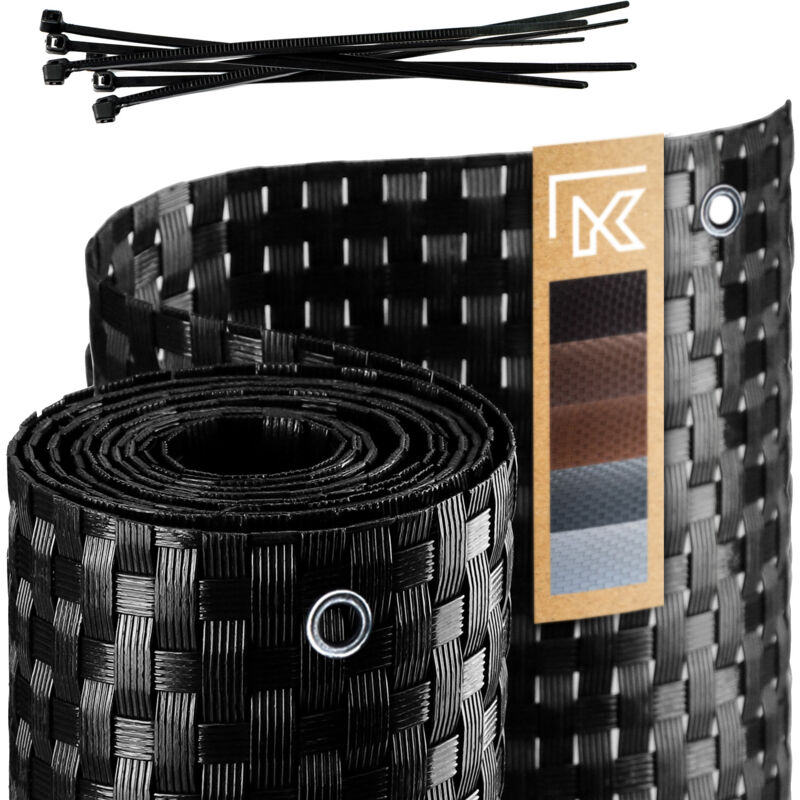 foto del prodotto kadax tappetino per balcone per recinzione per balcone terrazza 0,9x5 m nero