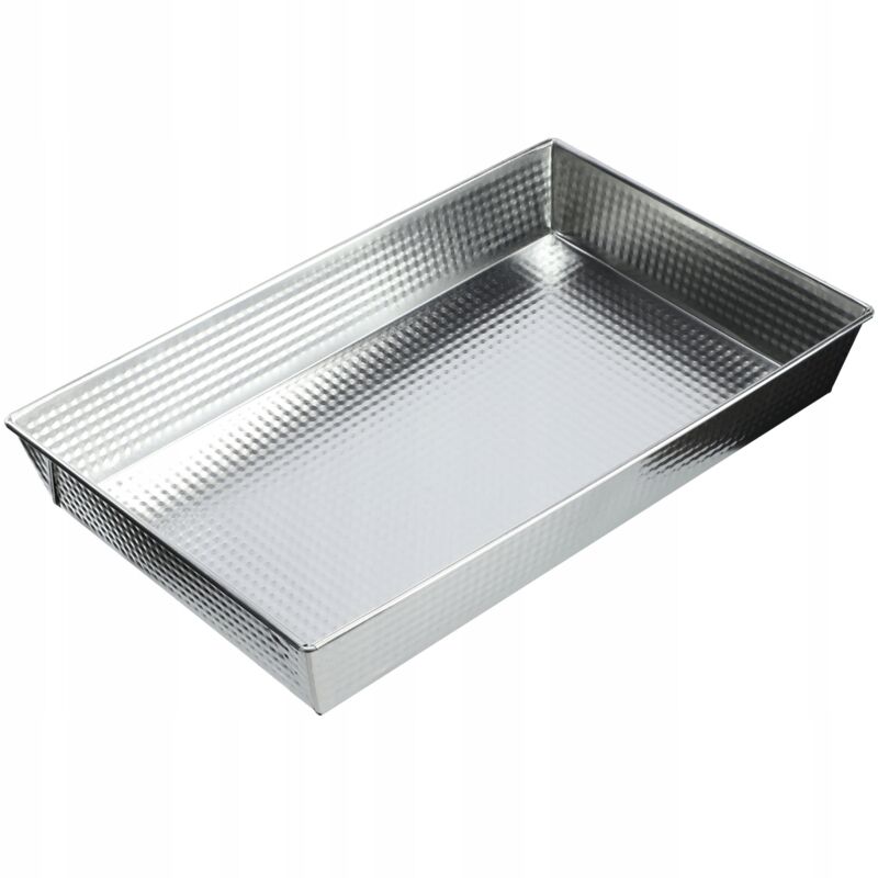 foto del prodotto kadax tortiera rettangolare, teglia grande con rivestimento antiaderente e bordi alti, accessorio da cucina argento, 40 x 25,5 cm 