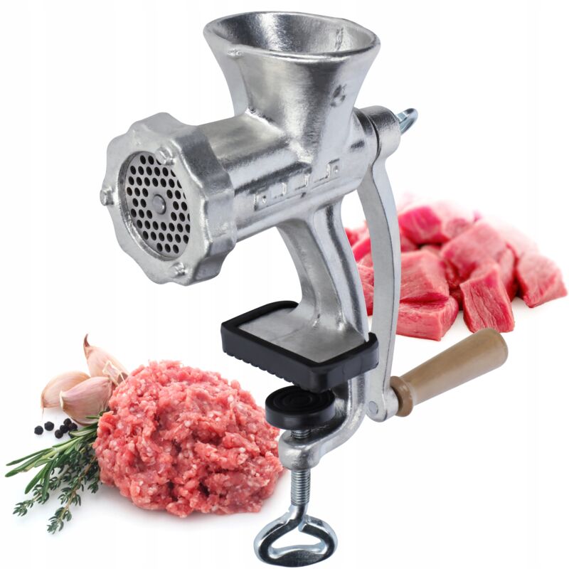 foto del prodotto kadax tritacarne in ghisa 6 dimensioni macchina per carne, manuale, vintage, con morsetto da tavolo tritacarne zincato misura 5 