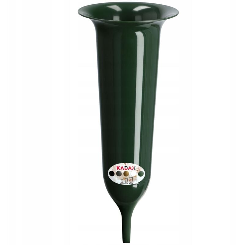 foto del prodotto kadax vaso bottiglia per lapide cimiteriale 23 cm lapide per fiori verde