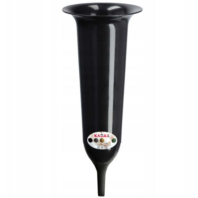 foto del prodotto kadax vaso bottiglia per lapide cimiteriale 35 cm lapide per fiori nero