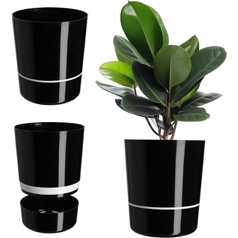foto del prodotto kadax vaso da fiori 29 cm vaso da fiori in due parti supporto per fiori in plastica