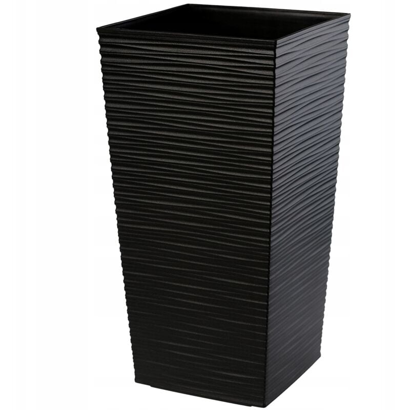 foto del prodotto kadax vaso da fiori alto, grande fioriera in plastica per decorazioni interne ed esterne moderne ed eleganti, vaso da fiori 75,5 cm, nero 
