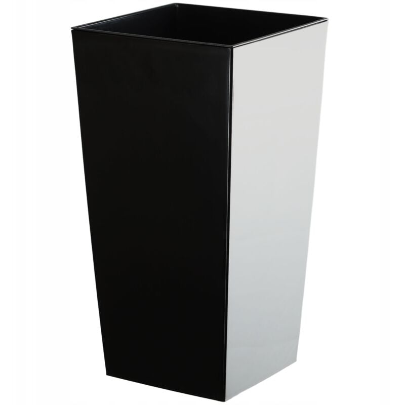 foto del prodotto kadax vaso da fiori alto, grande fioriera in plastica per la decorazione moderna ed elegante di interni ed esterni, vaso da fiori 46,5 cm, nero 