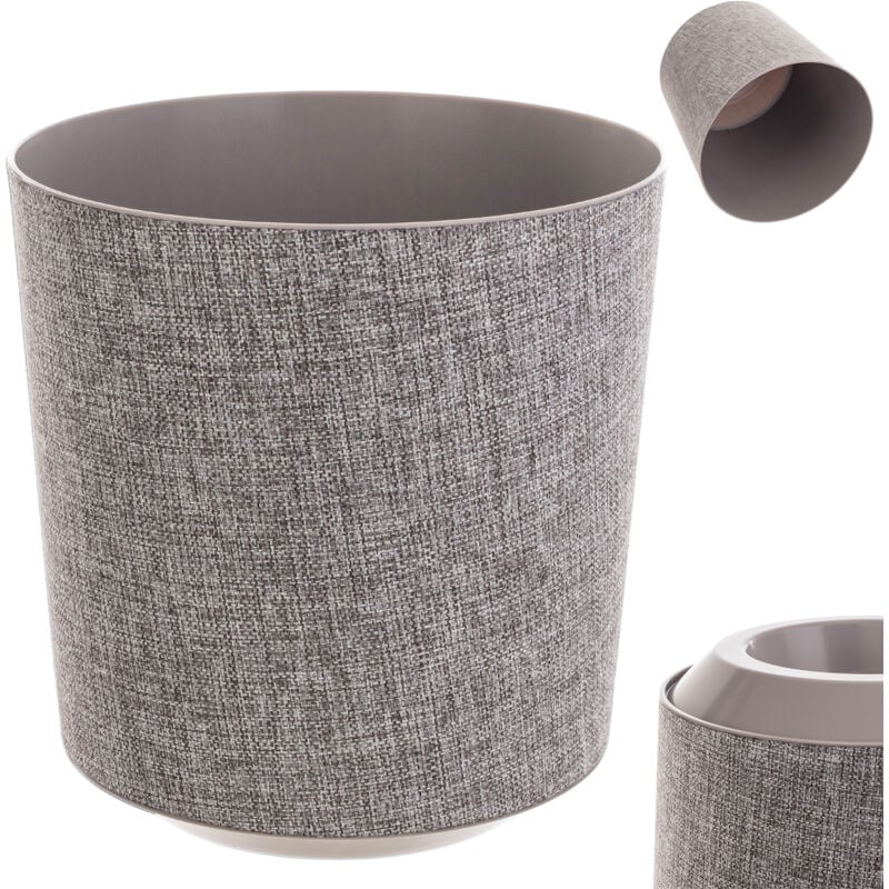 foto del prodotto kadax vaso da fiori decorativo fioriera rotonda in plastica per piante in crescita interno ed esterno mix marrone 25 cm, k9884