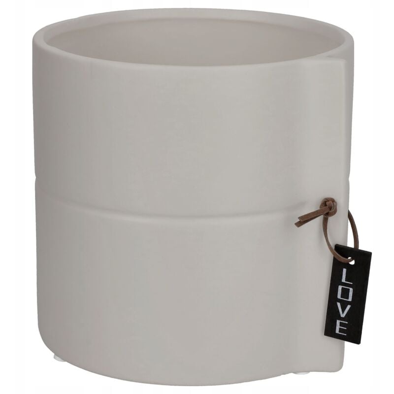 foto del prodotto kadax - vaso da fiori in ceramica 13 cm con coperchio grigio
