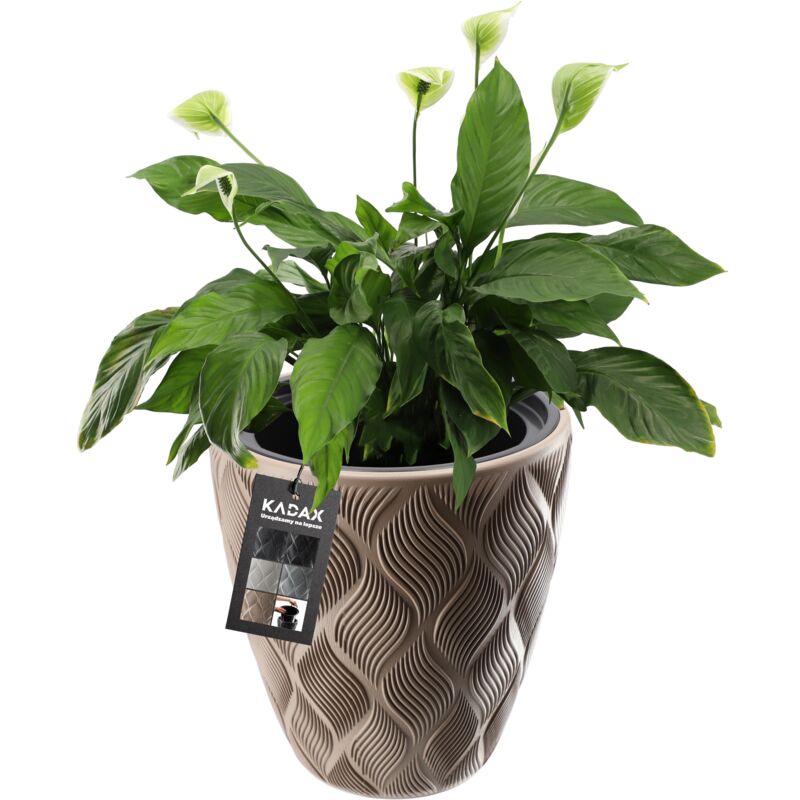 foto del prodotto kadax vaso da fiori vaso da fiori con inserto coperchio beige 32,5 cm