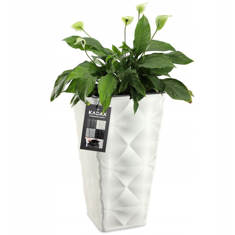 foto del prodotto kadax vaso da fiori vaso da fiori con inserto da giardino bianco 75 cm