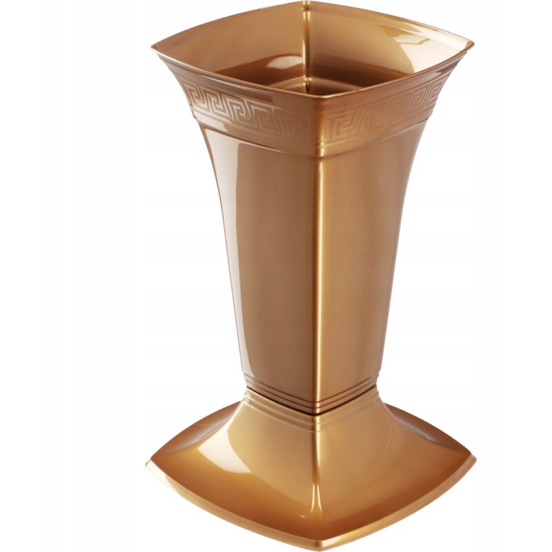 foto del prodotto kadax vaso per fiala cimitero lapide 30cm oro